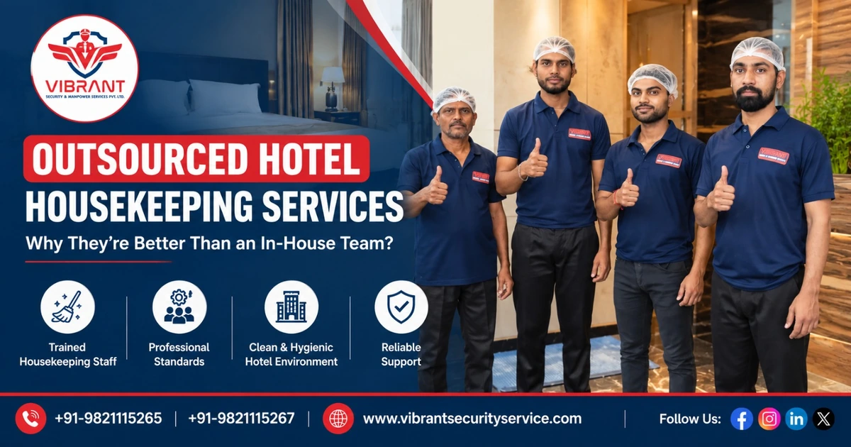 Outsourced Hotel Housekeeping Services with professional housekeeping staff maintaining hotel cleanliness